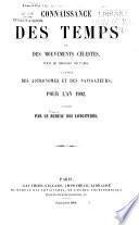 Télécharger le livre libro Connaissance Des Temps Ou Des Mouvements Célestes, à L'usage Des Astronomes Et Des Navigateurs